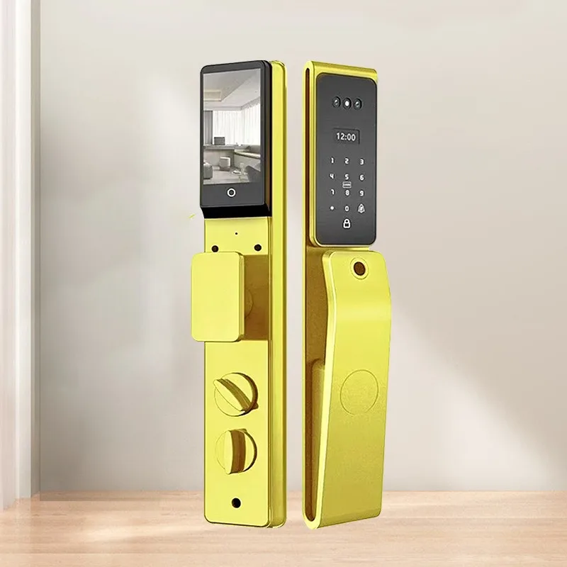 3D facial recognition smart lock waterproof sunscreen multiple alarm function high definition facial recognition lock