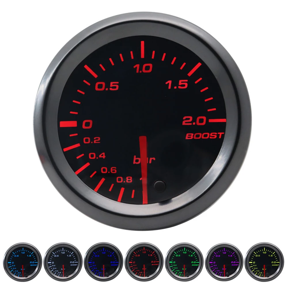 2,52mm LED Getönte 7-Farben-Serie: Boost/Wassertemperatur/Öltemperatur/Öldruck/Voltmeter/Luft-Kraftstoff-Verhältnis/EGT/Drehzahlmesser für Fahrzeuge – Detail 8
