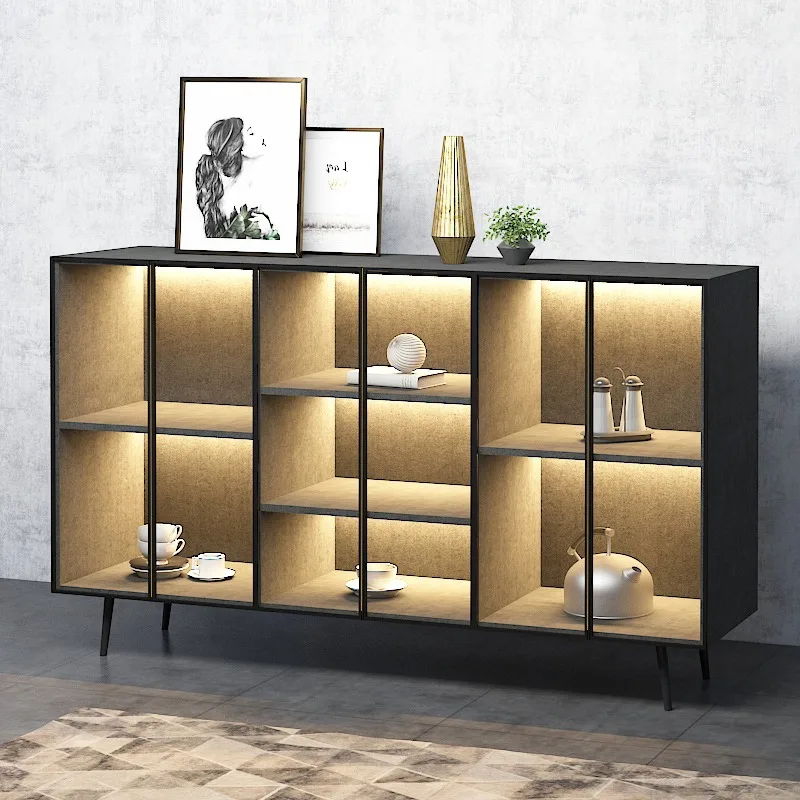 

Light luxury minimalist dining side cabinet Solid wood kitchen cabinet Living room against the wall Household side cabinet