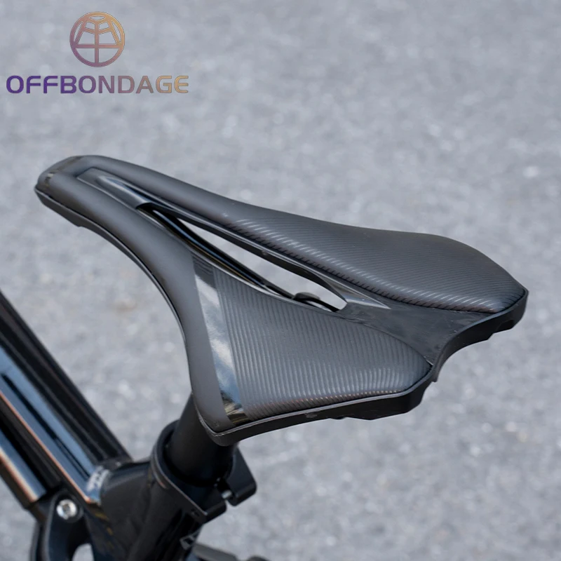 OFFBONDAGE Cycling Saddle MTB Hollowed-out Breathable Shock Absorption Non-slip PU Comfortable Lightweight Bicycle Accessories