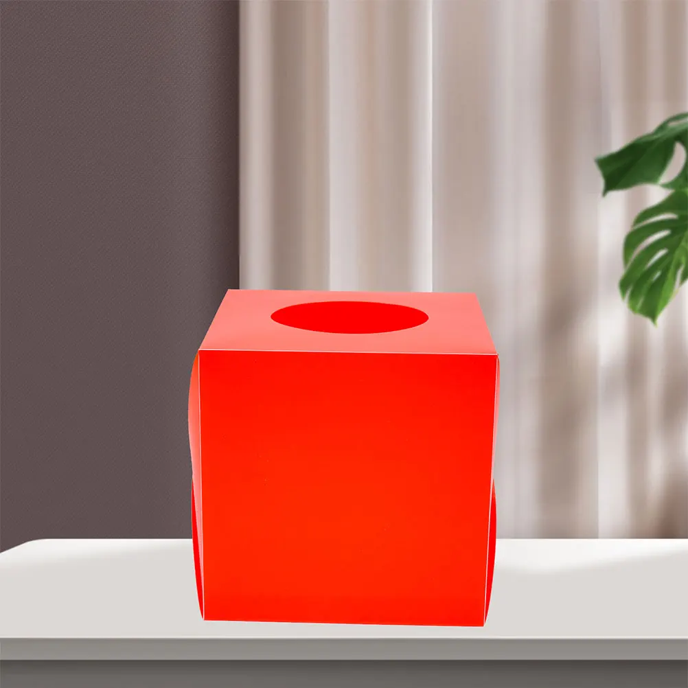 

2pcs Lottery Desktop Raffle Cube Ticket Storage Box Raffle Ball Game Box Party Favors Meeting Voting Ballot Donation Accessory