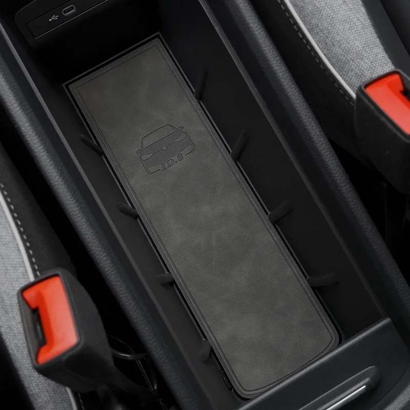 

For VW ID3 ID4X ID4CROZZ Water Cup Pad Leather Door Slot Pad ID4CROZZ Central Control Storage Pad Modification
