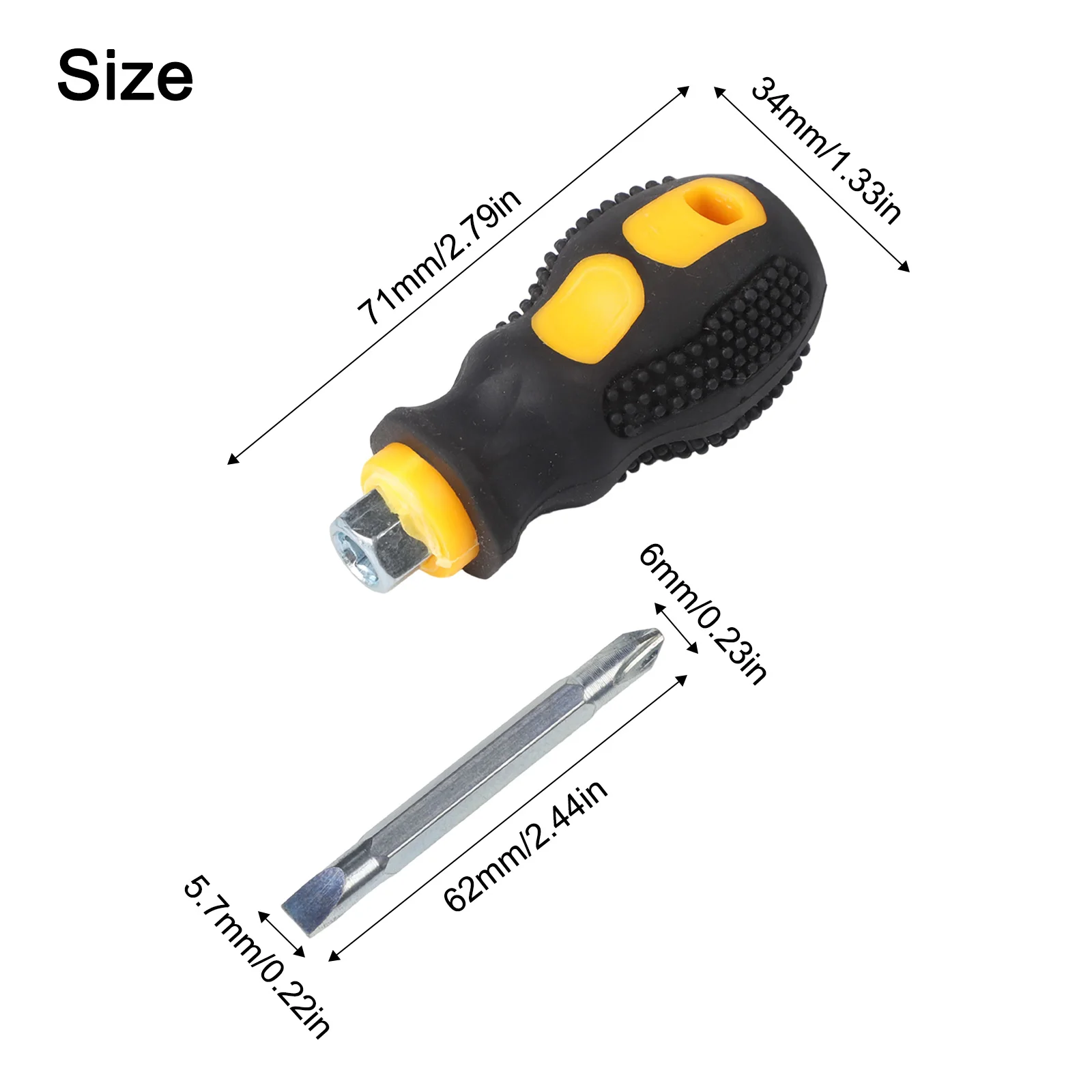 1pc Mini Screwdriver Multifunctional Portable Short Handle Hand Tool For Car Repair Tools Accessories