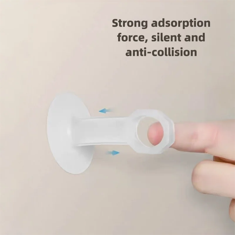 Rolha de porta de silicone macio anti-danos protetor de parede ventosa maçaneta da porta pára-choques mudo proteger paredes acessórios de móveis