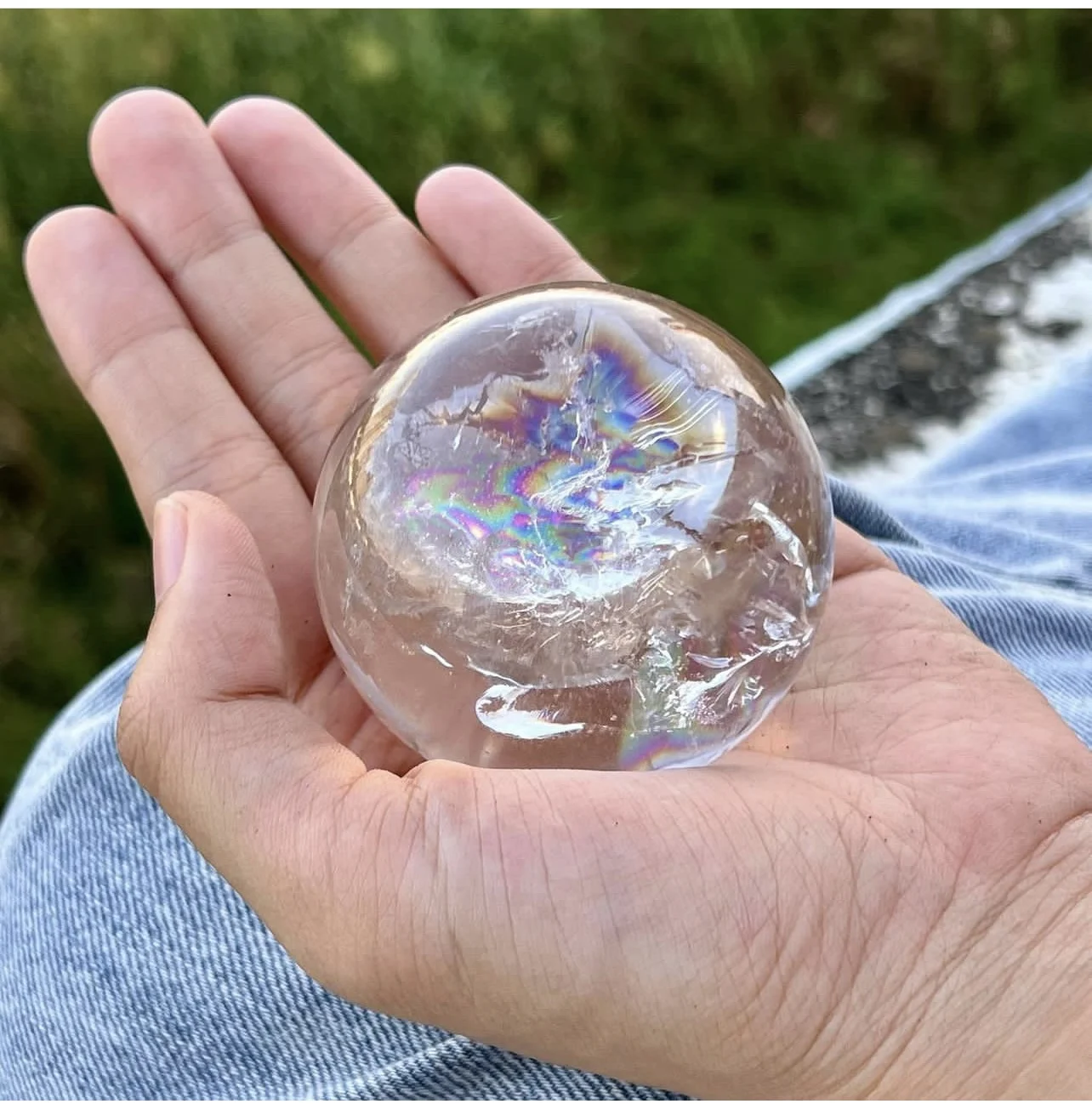 

High Quality!!!!!!Natural Crystal Ball Clear Quartz Energy Healing Stone Meditation for Home Decoration Free Wooden Stand