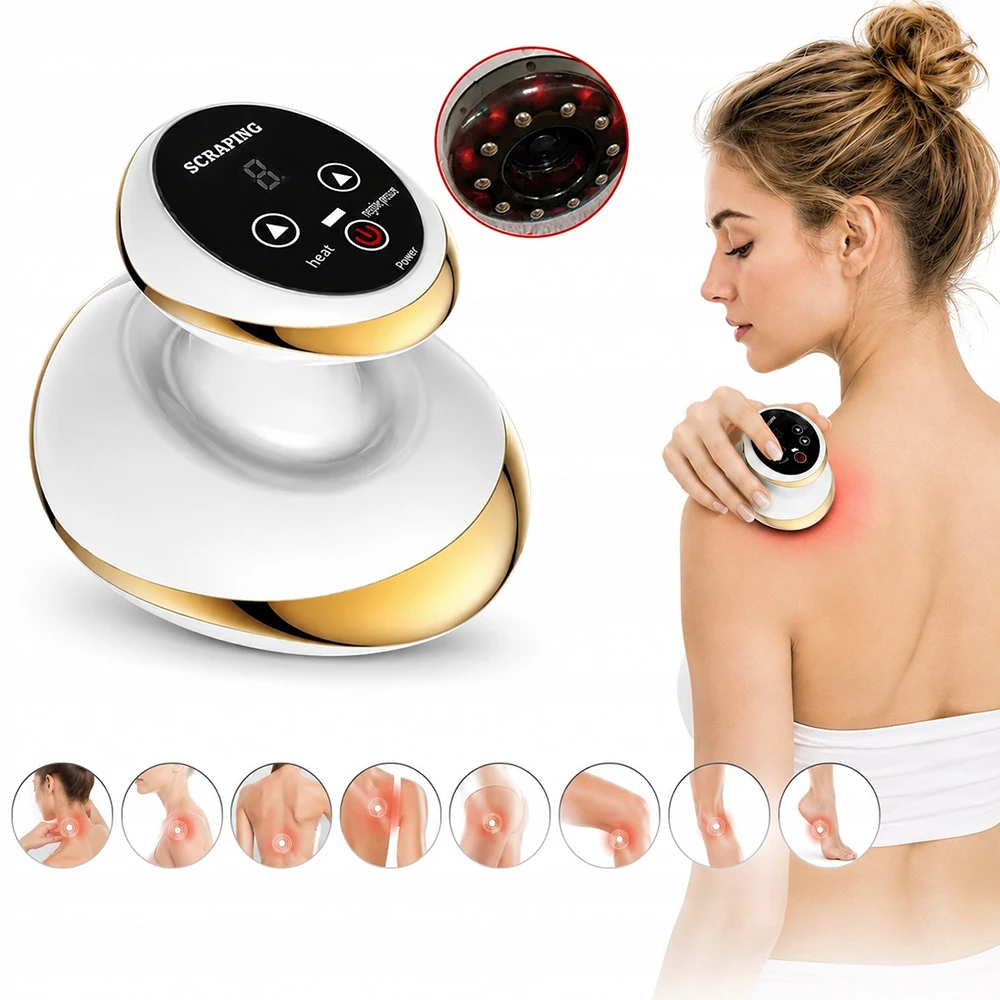 Image of Elektrisches Schröpf- und Gua-Sha-Massagegerät für den Körper – Schönheitsgerät für den Haushalt zur Massage von Bauch, Rücken, Nacken und Armen