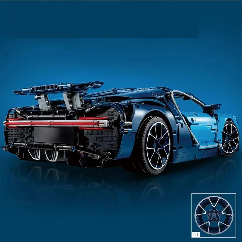 3599 peças modelo de bloco de construção de supercar bugat, carro de corrida diy, modelo de montagem de supercar brinquedo de tijolo, brinquedo adulto