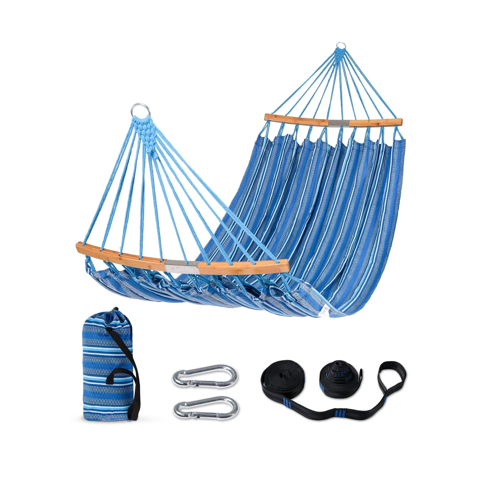 

SUNCREAT Hammocks Double Hammock with Curved Spreader Bar, Outdoor Portable H...