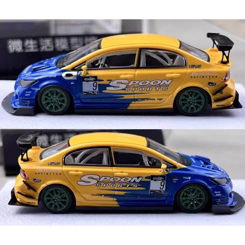 MJ 1/64 Honda CIVIC FD2 alliage jouet véhicule à moteur moulé sous pression en métal modèle cadeaux