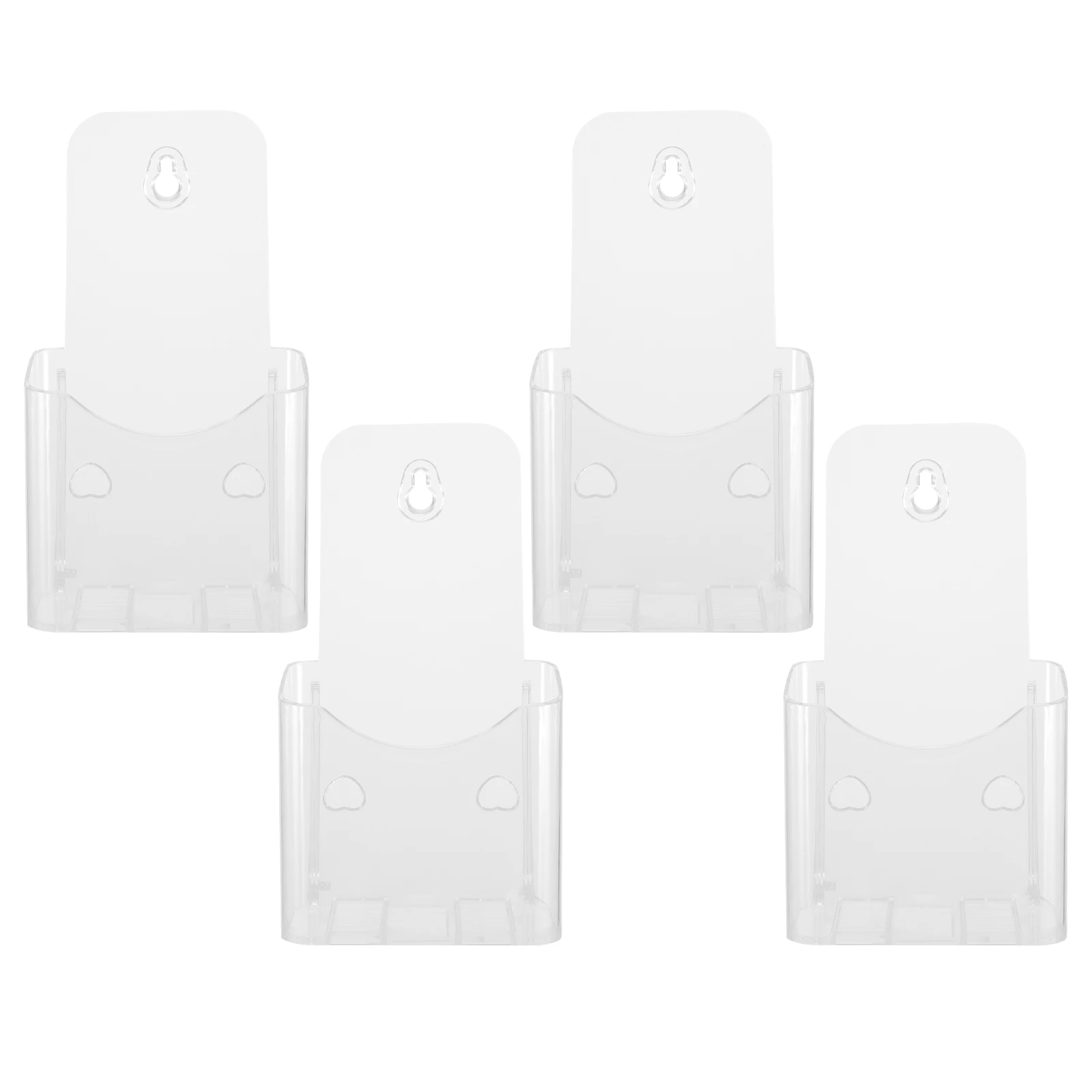 

4 Pcs Acrylic Display Stand Clear Paper Literature Holder Brochure Rack Poster Pamphlet Flyer Desk Organizer Professional