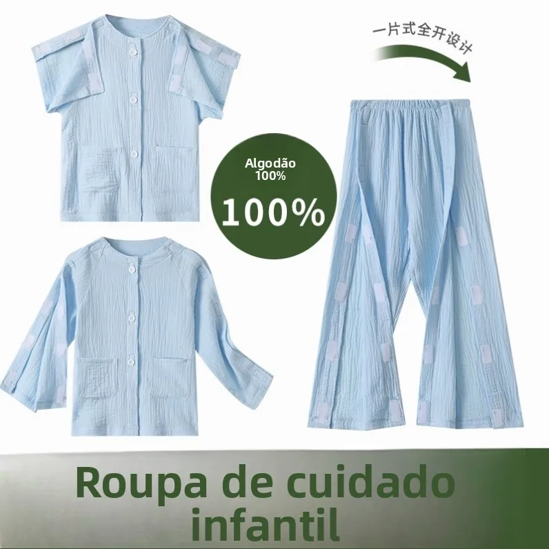 vetements-de-soins-pour-le-haut-du-corps-en-coton-pour-enfants-faciles-a-enfiler-et-a-retirer-specialement-concus-pour-les-attelles-de-blessures-au-bras-manches-longues-col-rond-soins-a-domicile