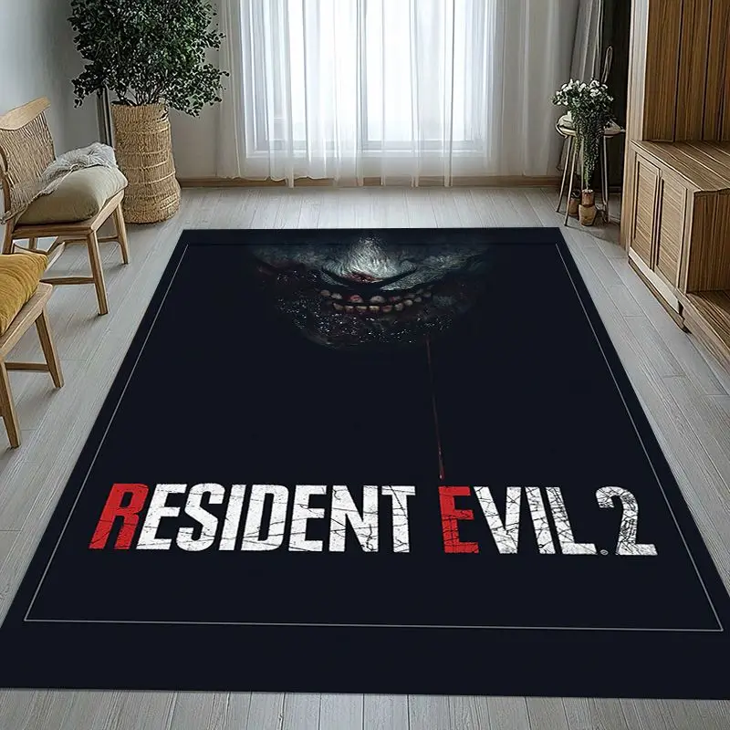 Vintage Game R-Resident Evil Leon Soft Non-Slip Area Rug for Living Room,Bedroom Playroom Carpet Mat for Sofa,Home Decor Gift