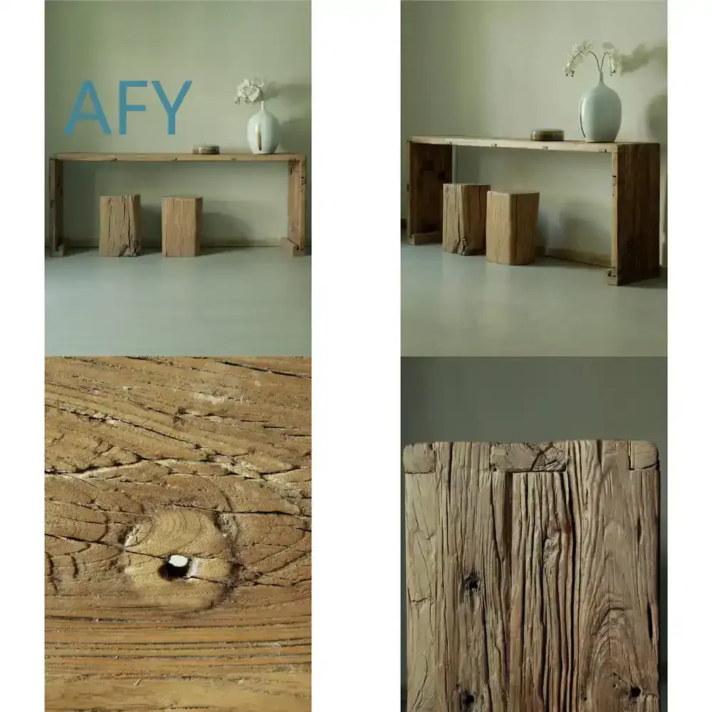 Rustic Antique Elm Wood Console Table for Modern Chinese Style Home Decor Living Room Entryway Bar Counter Worship Altar