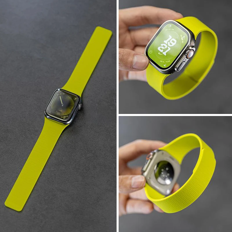 سيليكون حزام مغناطيسي لسلسلة iWatch 11 10 9 8 7 6 SE3 44 مللي متر 40 مللي متر 41 مللي متر 45 مللي متر 42 46 مللي متر كوريا أبل ساعة الترا 3 2 العصابات 49 مللي متر #1