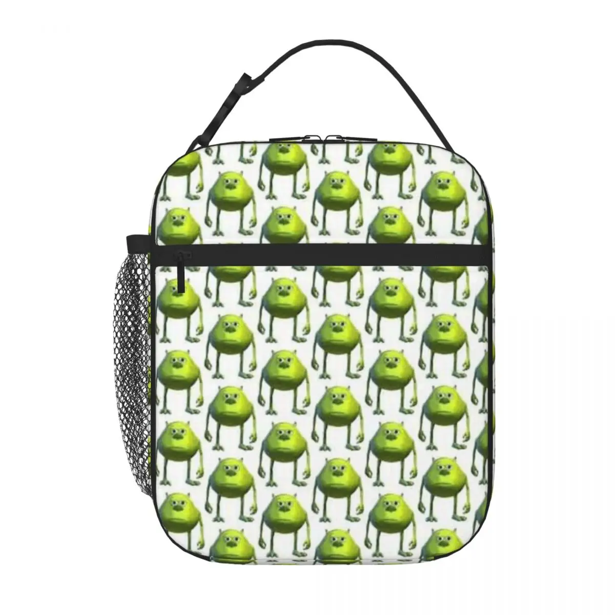 Bestselling Bruh Mike Sully Face Swap Meme Neoprene Texture Portable Lunch Bag Office Meal Prep Adjustable Strap Lunch Bag