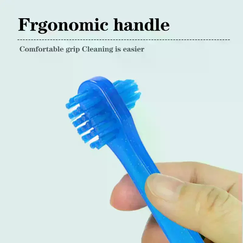 /ACR/T-shape Denture Dedicated Plastic Brush Toothbrush Dual Head False Teeth Brushes Braces Retainer Descaling Brush 1/5/10 Pcs