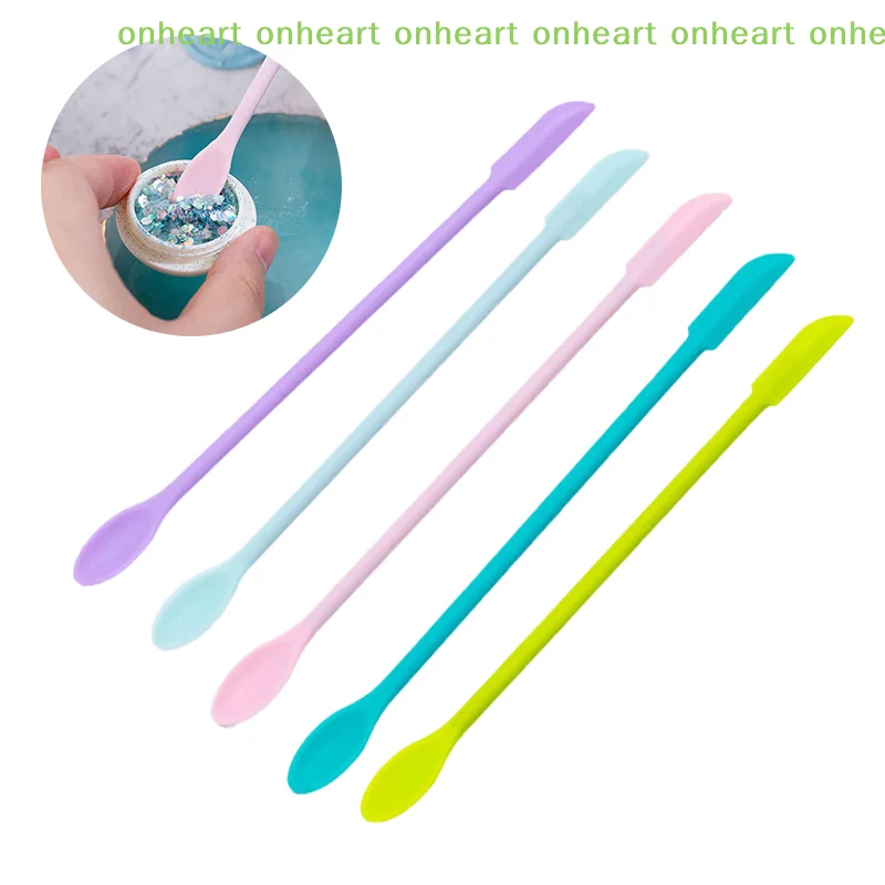 [C]Mini Dig Spoon Makeup Tools Cosmetic 1pc Double-Headed Scraper Silicone Small Tip Spatula Cosmetics Foundation Cream