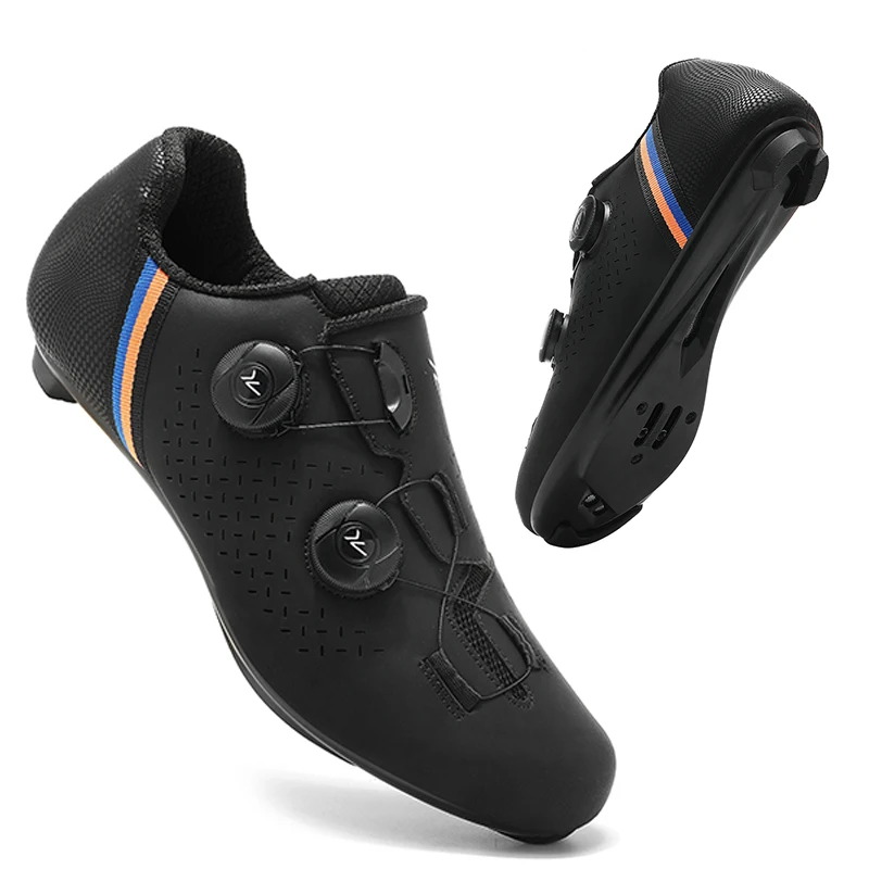 

Road Cycling Shoes man women Self-Locking Flat Cleat Shoes Non-slip Mountain Bicycle Shoe spd racing Sneaker Lightweight White