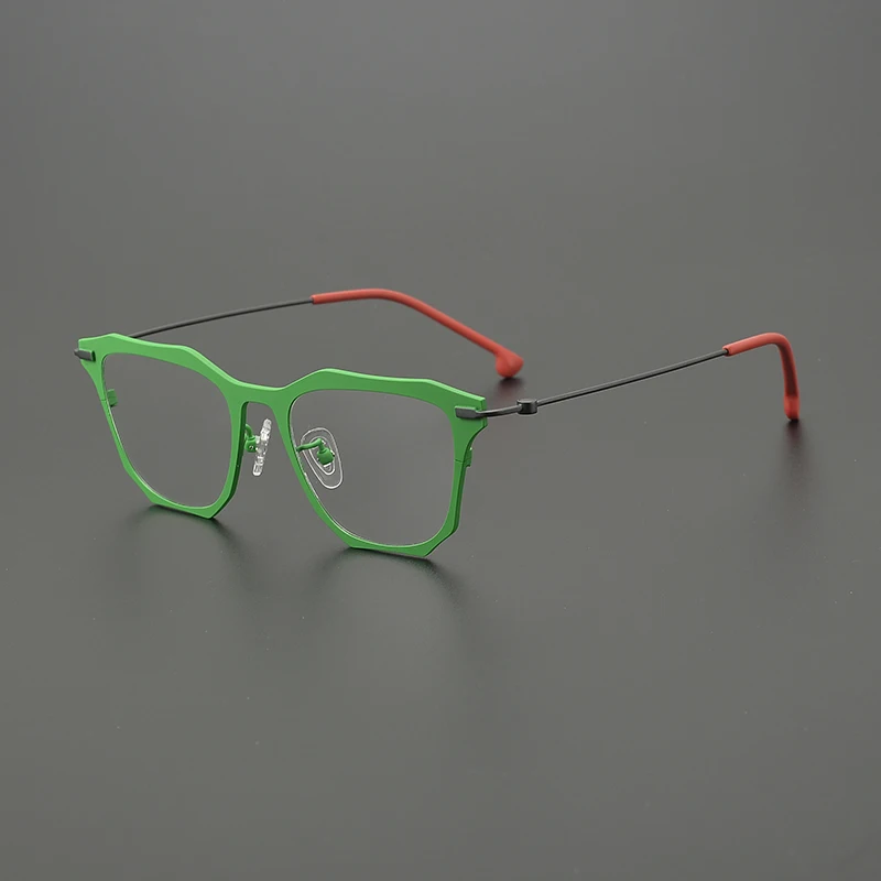 Pure titanium irregular square frame men and women personality ultralight optical glasses luxury brand myopia prescription glass
