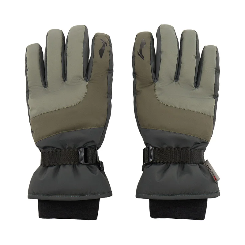 Li-Ning للجنسين الرياضة نمط قفازات الصوف الشتاء البوليستر لمس بطانة يندبروف قفازات حرارية ASGV015