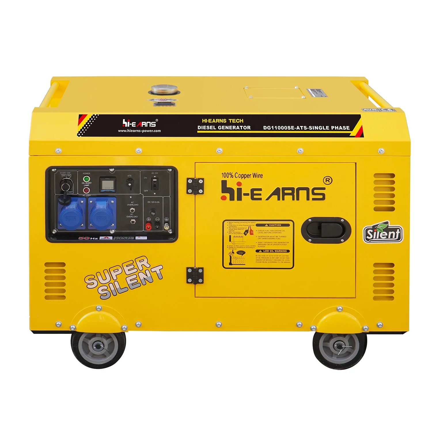 hiearns chinese brand 8kw air cooled  generator with ATS  in selling