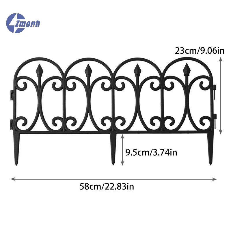 New！Decorative Garden Fence Outdoor Rustproof Landscape Wire Border Folding Patio Fences Flower Bed Fencing Barrier