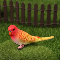 1Pc Simulation Parrot Parakeet Miniature Landscape Ornament Animal Model Lawn Figurine Artificial Bird Photography Props