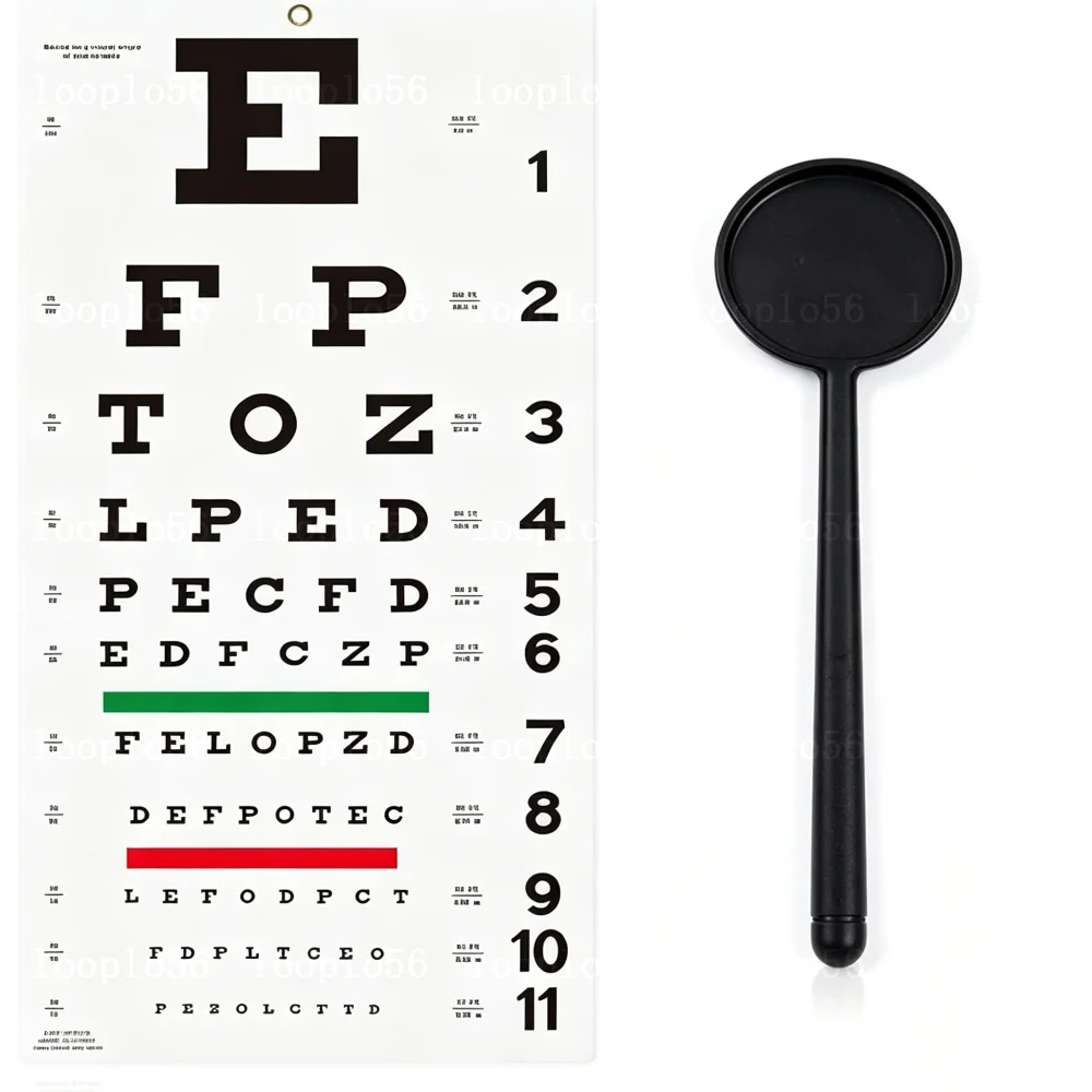 Snellen Eye Chart for Professional Eye Exams 20 ft 22x10.23inUltra Low Vision Test Chart with Optometrist Occluder Ophthalmology