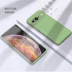 For Google Pixel 9 Case Liquid Silicone Plain Coque Pixel 9 Cover TPU Rubber Phone Protector Case Pixel 9 Cover