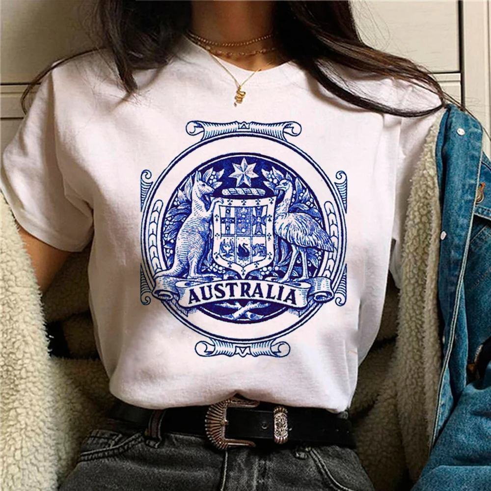 Australia t-shirts women designer manga streetwear t-shirts female 2000s Japanese clothing