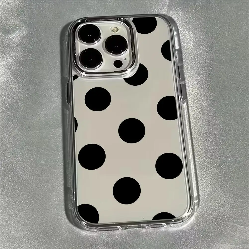 

Простой чехол для телефона с узором в горошек, подходит для iPhone 17, 16, 15, 14,13,12, 11 Pro/Max/Plus, противоударная задняя крышка