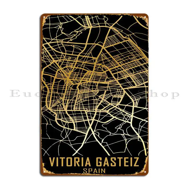 

Vitoria Gasteiz Spain City Metal Sign Pub Cave Plaques Printed Kitchen Tin Sign Poster