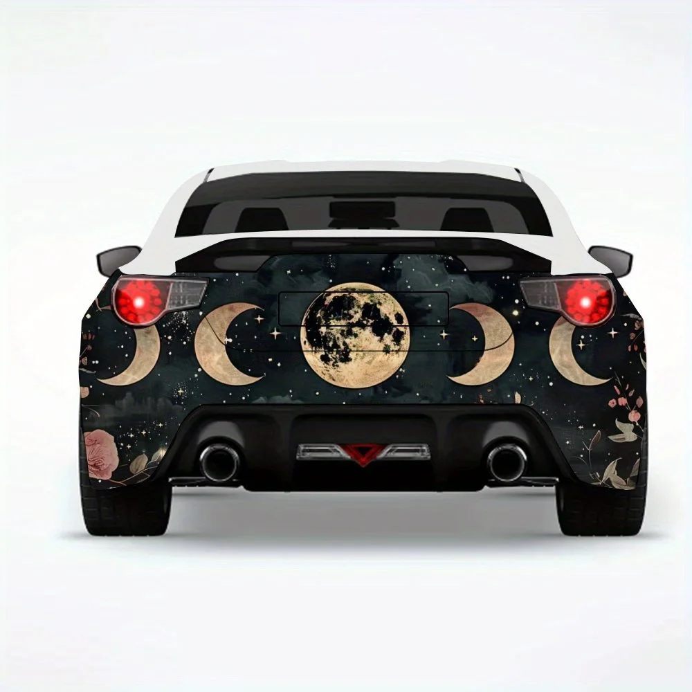 

Moon Car Sticker-Vinyl Decal for Car Rear, Waterproof Self-Adhesive Vinyl Stickers for Vehicle Tail & Bumper, Decoration Protect