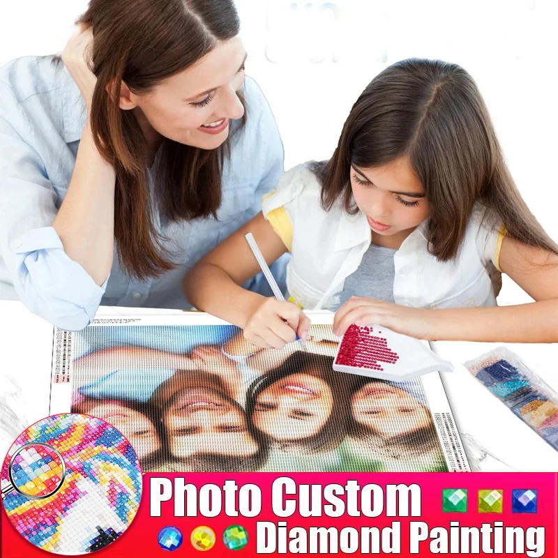 

Photo Custom Diamond Painting,Custom Picture 5D Diamond Art For Adult,Personalized DIY Cross Stitch Arts And Crafts Supplies