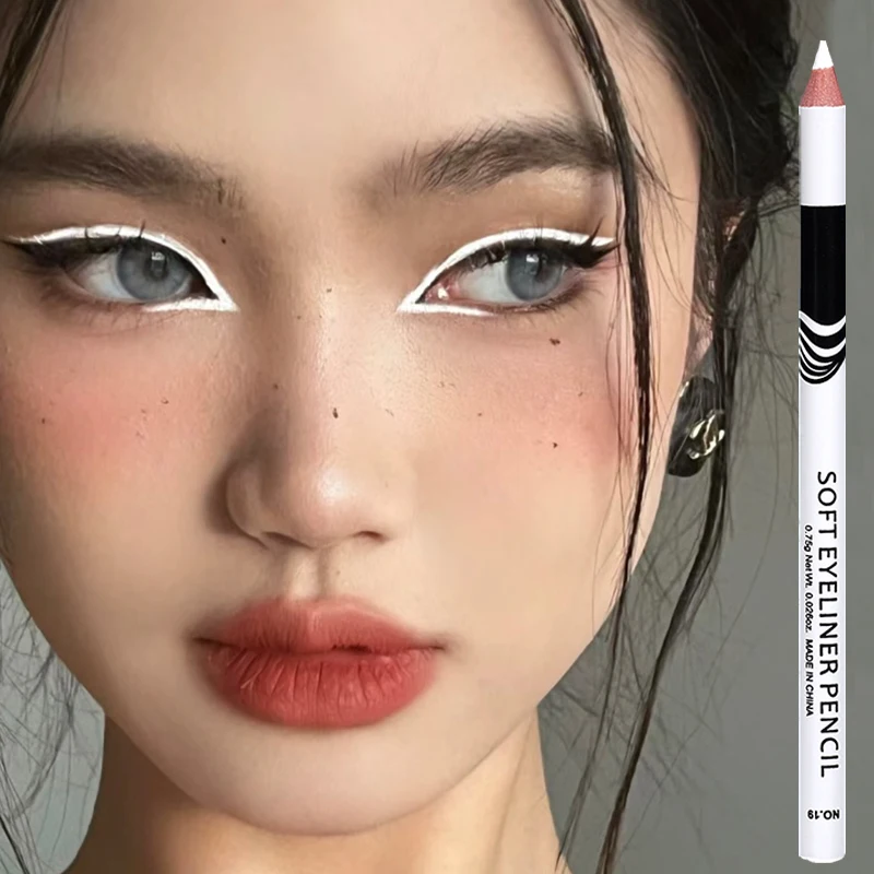 Matte White Eyeliner Pencil Waterproof Lasting Brightening Smooth Easy To Wear Eye Liner Lying Silkworm Pen Eyes Makeup Cosmetic