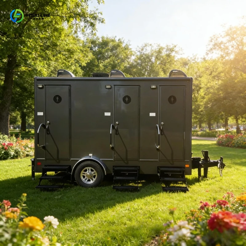 Outdoor Camping Events 2026 - 2026年新型高級ポータブルバスルームトレーラー、シャワーと気候制御機能付き、キャンプや屋外イベント向け、カスタマイズ可能