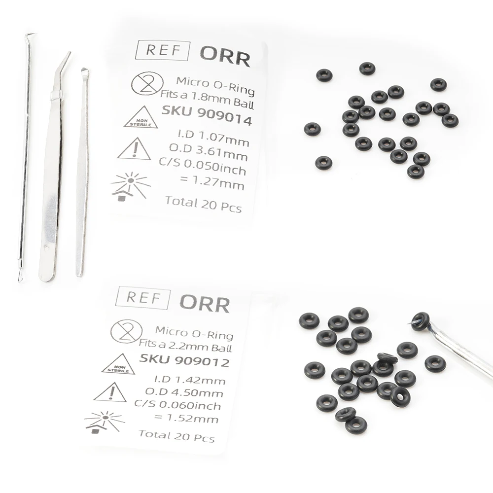 Micro Replacement O Ring Kit, for Sterngold Mini Implant Fits a 2.2mm 1.8mm Ball Housing