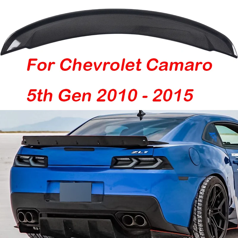 ZL1 1LE Style Gloss black/carbon fiber ABS Rear Trunk Lid Wing Spoiler Fit for 2010-2015 5th Gen Chevrolet Camaro 2011 2014 2012