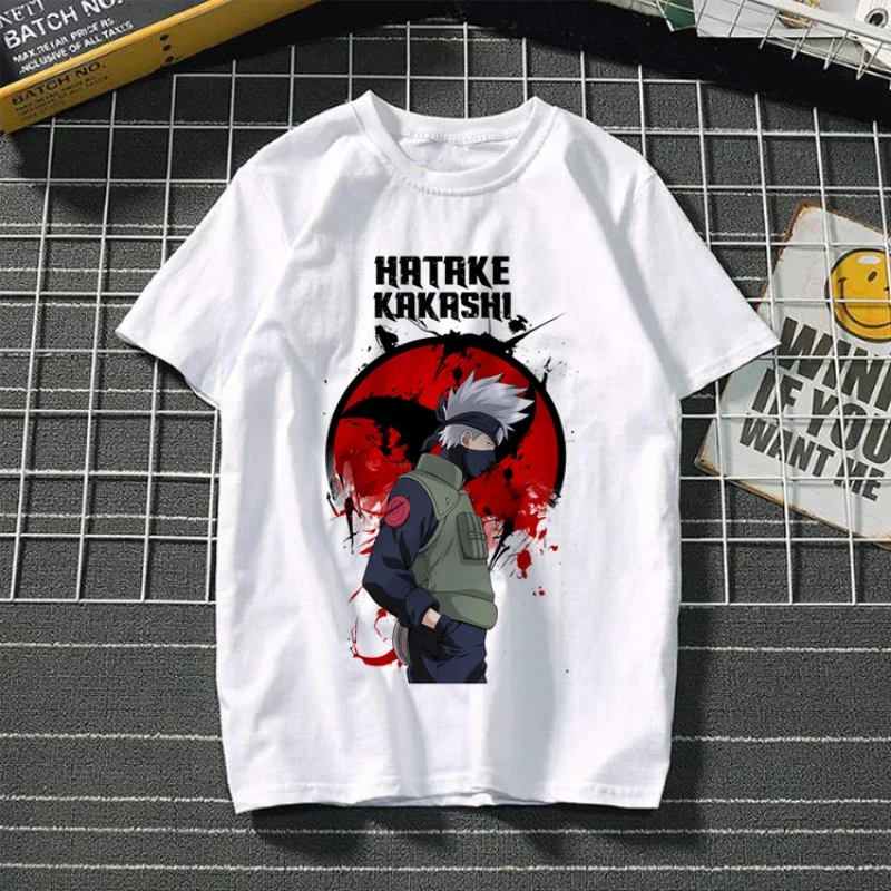 Naruto Kakashi t-shirty Casual charms moda kreatywne wiosenno-letnie luźna krótka rękawy ESSENTIALS Tshirt sportowe koszulka prezent nowy