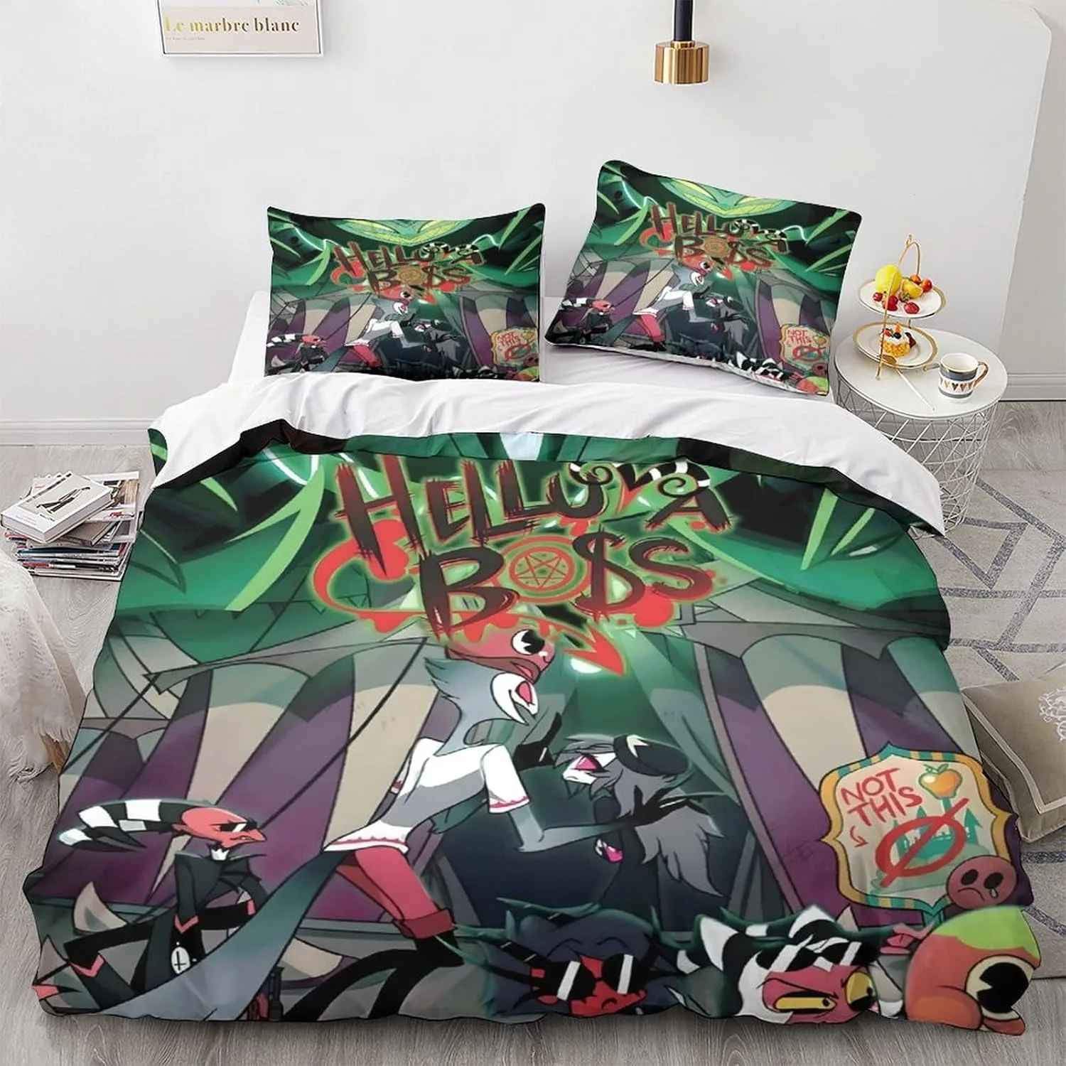 2026 Hazbin Hotel Game Charlie 3D Print Fall Guys Game Duvet Cover Set King Queen Double Full Twin Single Size Bed Linen Set