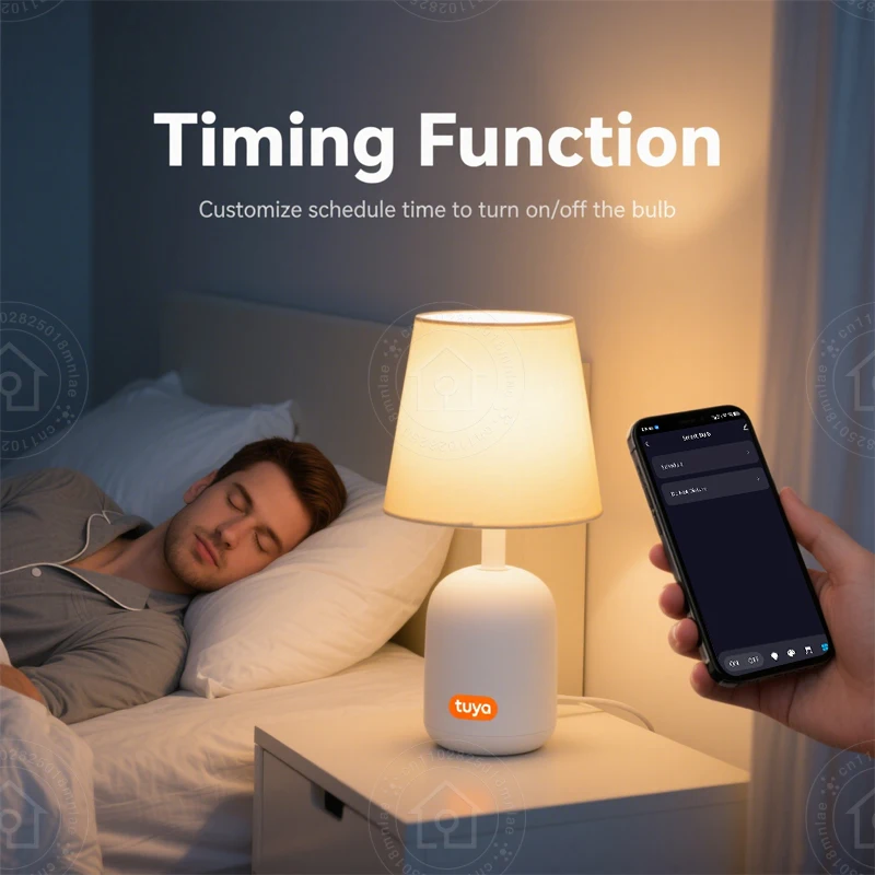 Tuya الذكية LED لمبة E27 الحياة الذكية APP التحكم عكس الضوء ضوء بلوتوث RGB مصباح 220-240 فولت غرفة نوم الديكور إضاءة الحفلات 9 واط