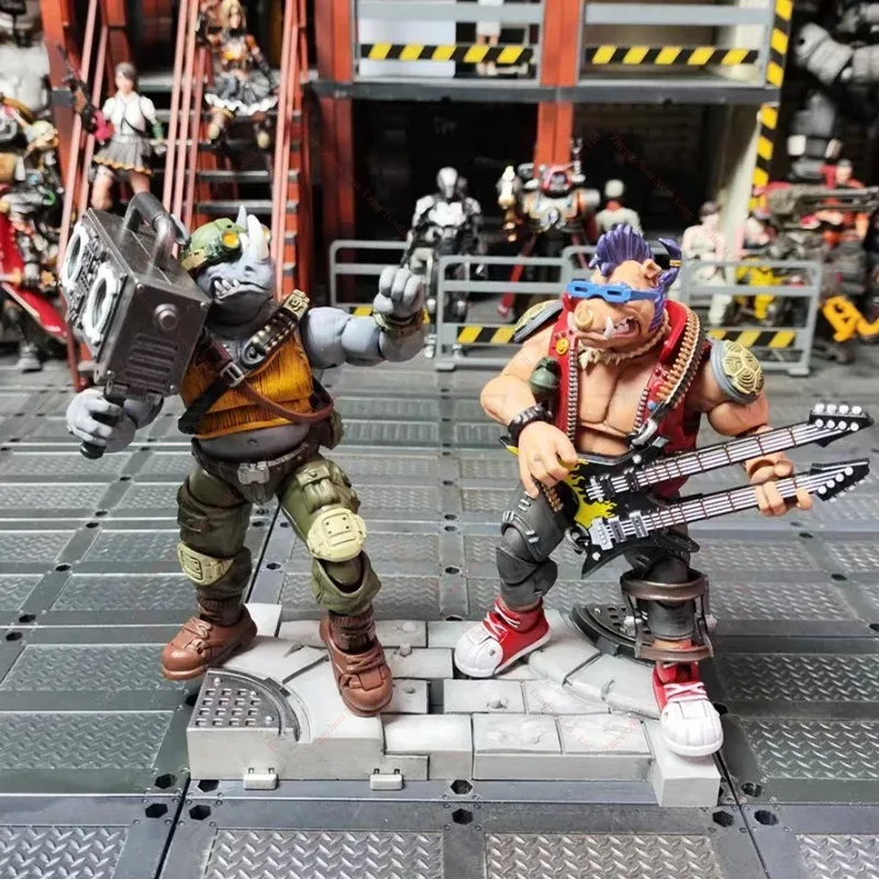 

[В наличии] JOYTOY 1/18 Фигурка TMNT Ниндзя Черепашки Beebop Rocksteady Коллекция Модель Игрушки Подарочная коллекция Украшения