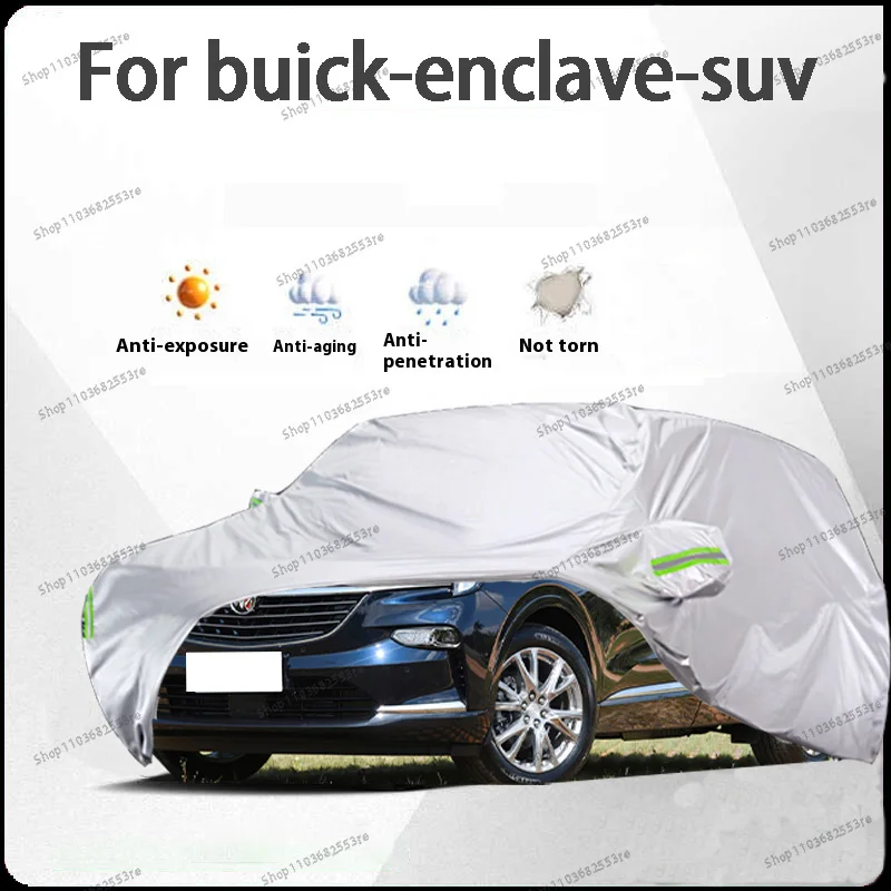 

For Buick Enclave Fit Car Cover - Waterproof, Dustproof, Sunshade (UV), Snowproof | Silve Full Cover with All-Day Protection