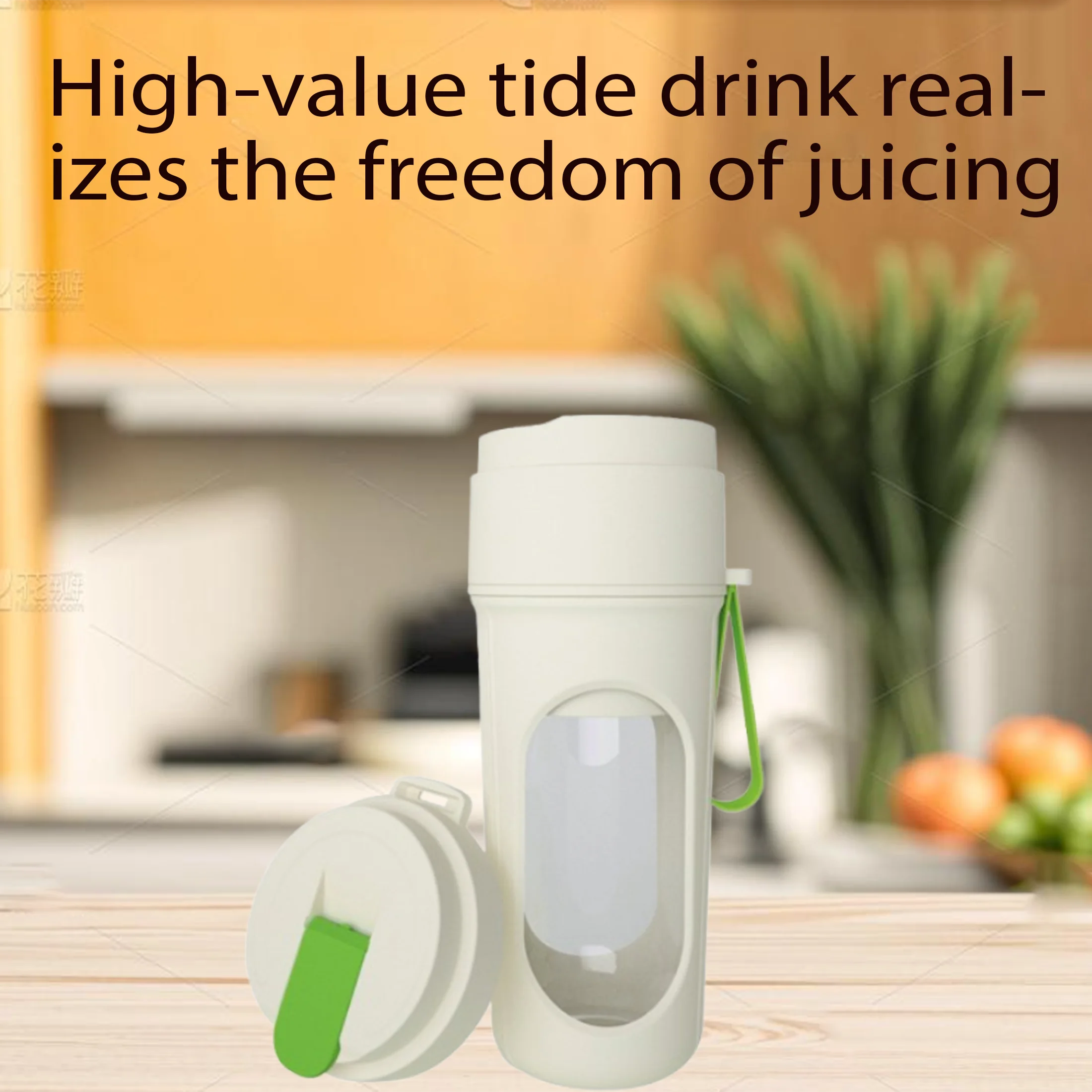 

Portable juicer cup-equipped with fruit juicer, foodblender, icecrusher and charging function-is multifunctionalandeasytoclean.