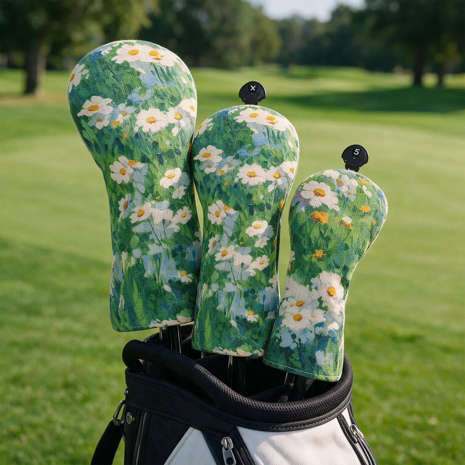 1pc/4pcs Driver, Fairway, Hybrids Golf Headcover‑Spring Floral Print Golf Club Covers for‑Golf Headcover for Men/Women Golfer