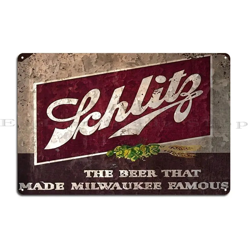 Beer Schlitz Metal Signs Pub Wall Wall Decor Printed Club Tin Sign Poster