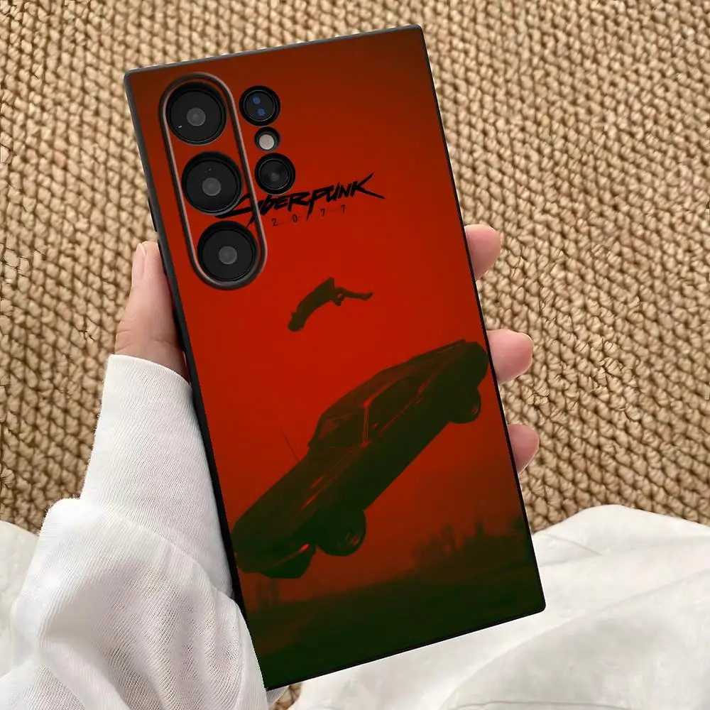Animation Cy-ber-punk 2077 Phone Case For Samsung Galaxy S26 S25 S24 S23 S22 S21 S20 Plus Ultra Note20 Soft Black