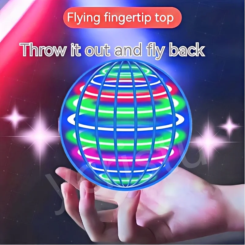 

LED Light Hand Control Flying Ball Spinner Mini UFO Drone 360° Rotating Toy Children Sports Game Great Present for Boys Girls Ho