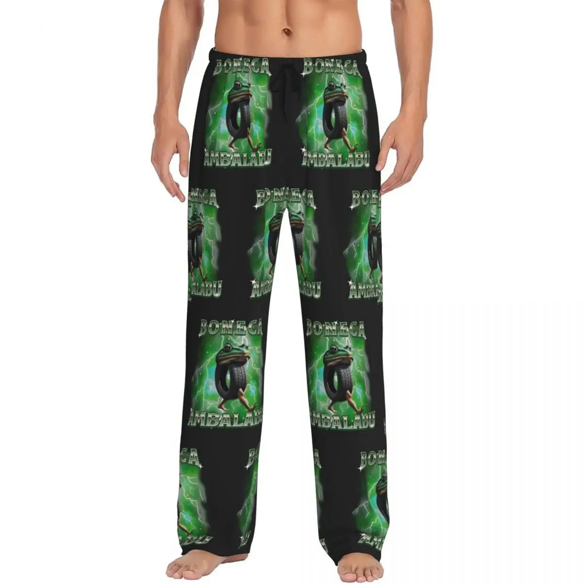 

Custom Italian Brainrot Pajama Pants for Men Animals Cartoon Lounge Sleep Stretch Sleepwear Bottoms with Pockets