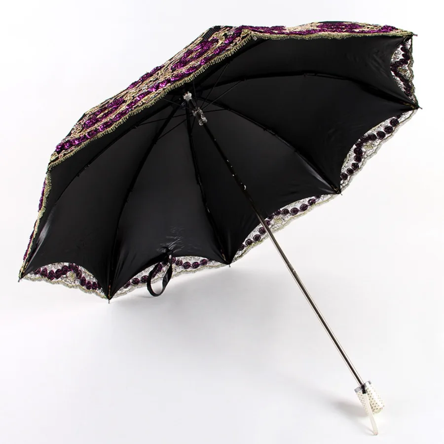 

Garden Umbrella Girl Parasol Beach Outdoor Visor Umbrella Black Vintage Windproof Jewelry Luxury Uv Protection Paraplu Unbrella